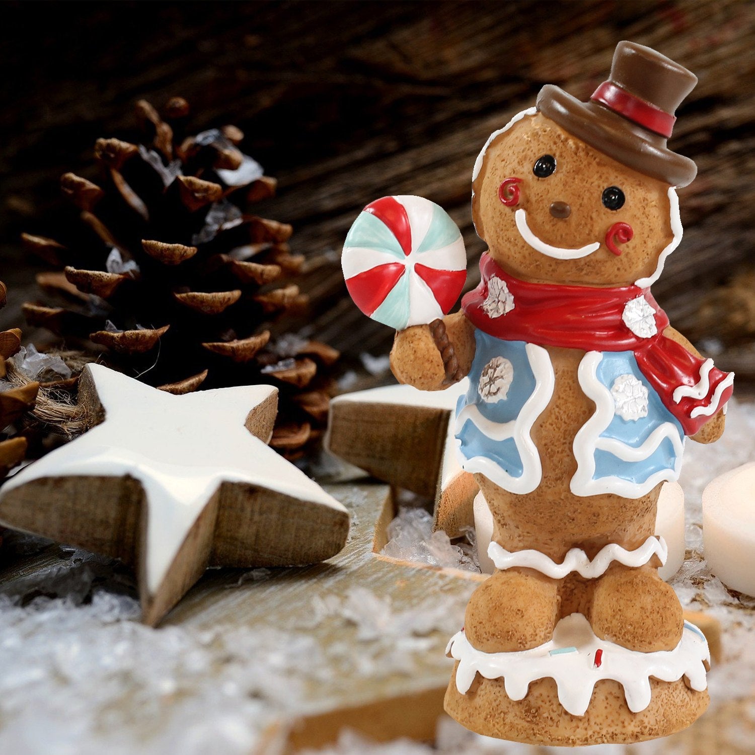 Lebkuchenmann Boy Weihnachts Tischdeko Weihnachtsfiguren Lebkuchen Deko