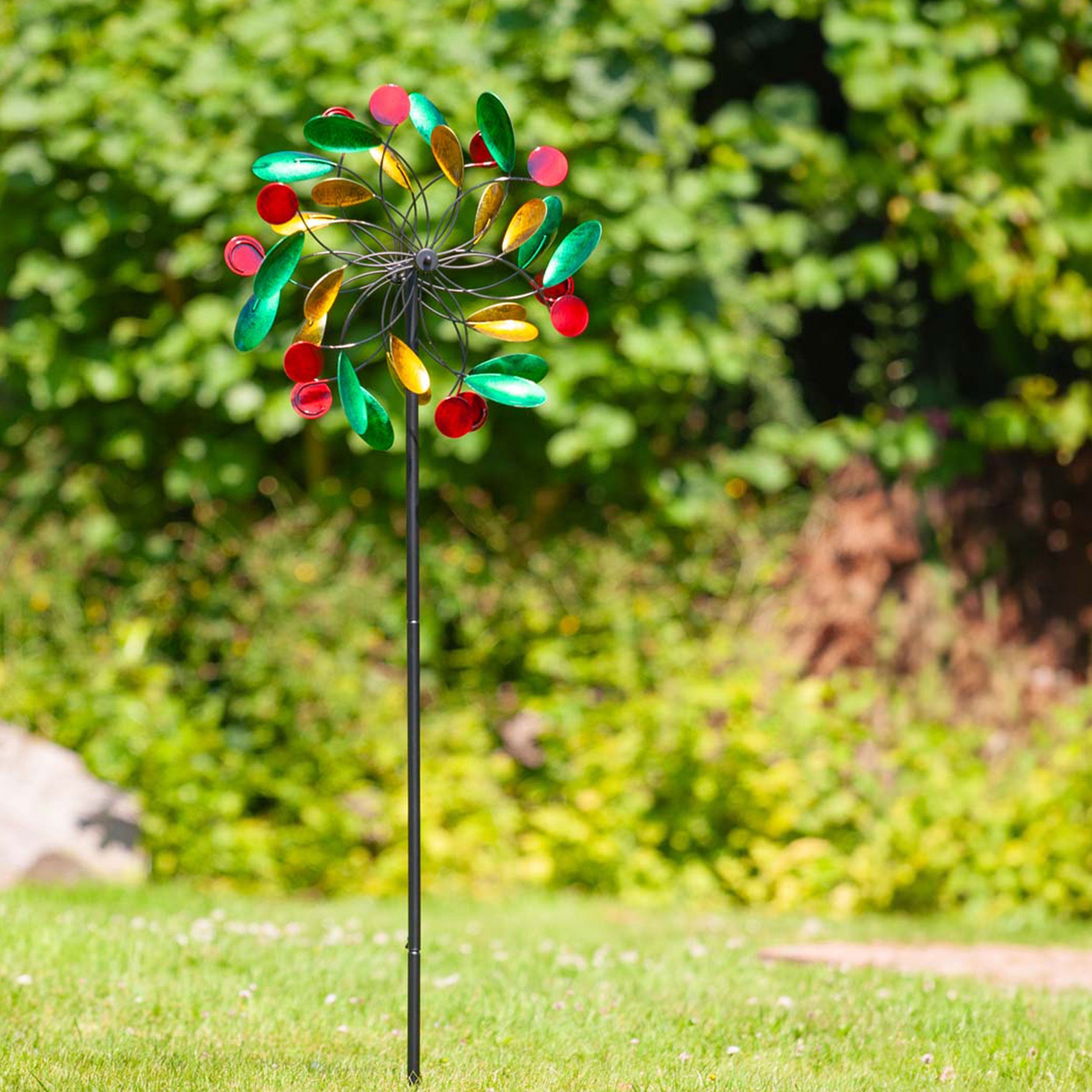 Kinetic Art Metall Windrad Paddle Wheel Duett Windspiel Metall Garten Windrad stehend