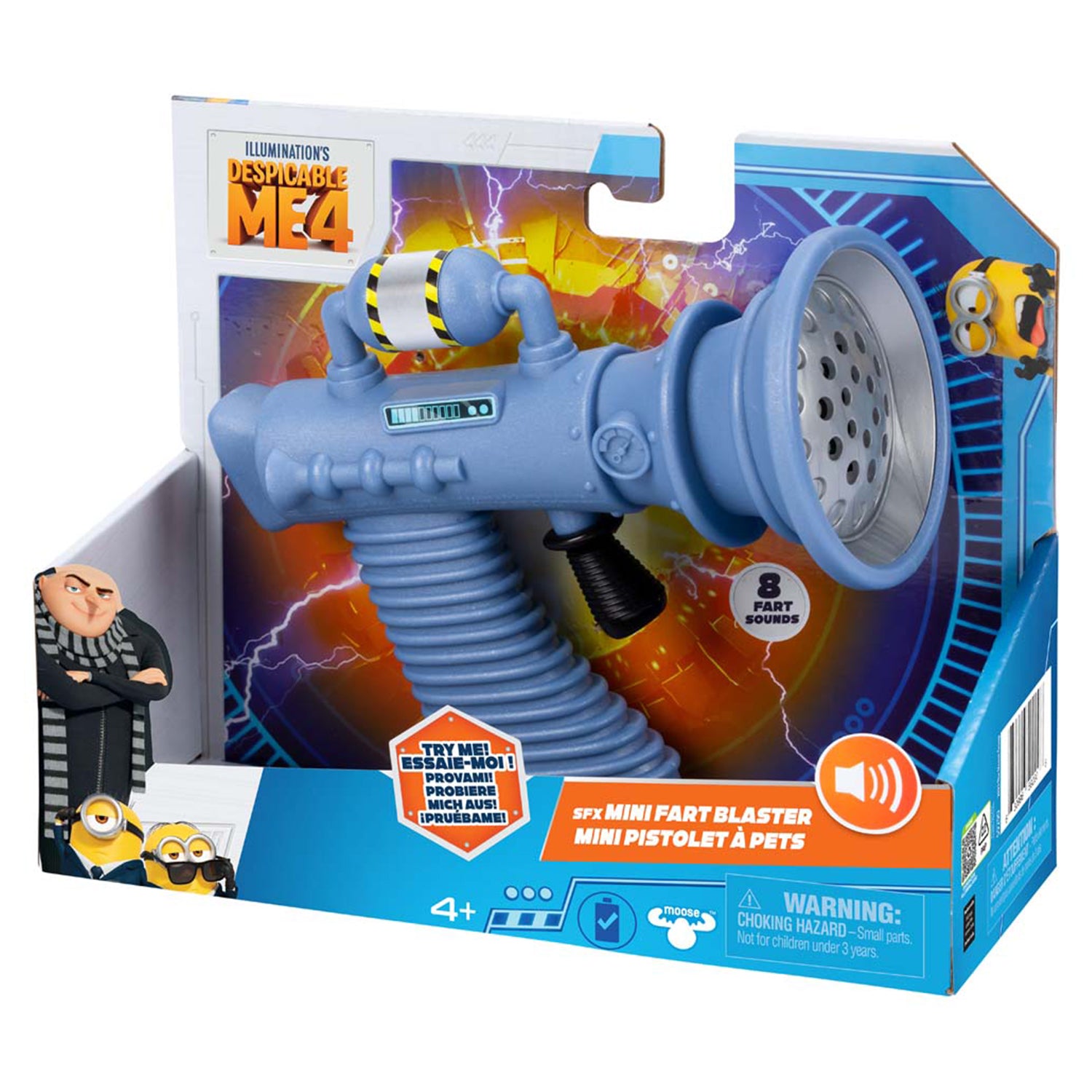 Despicable Me 4 59290 | Mini Fartblaster | Der kleine Furzblaster | Furzgeräusche auf Knopfdruck