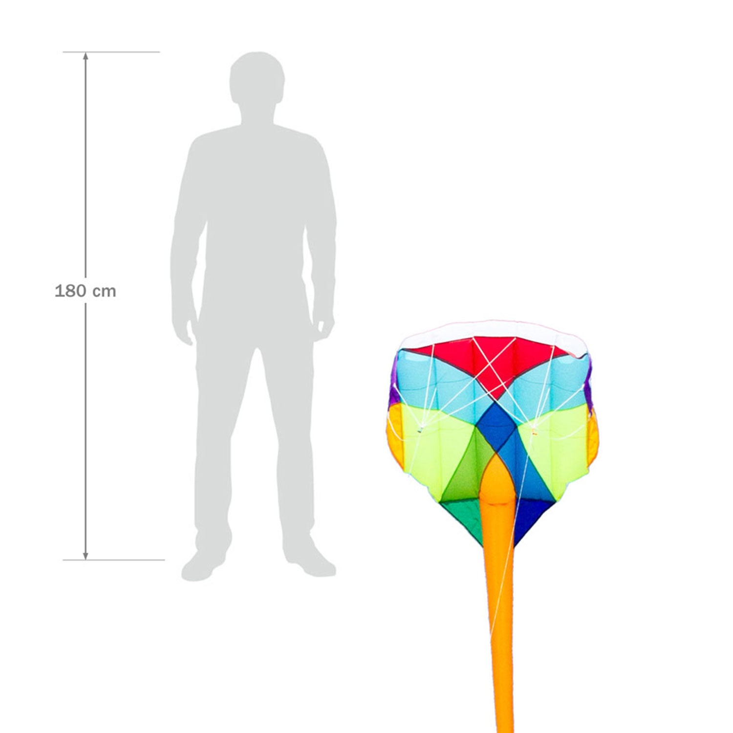 HQ Kinderdrachen Einleiner/Zweileiner Lenkdrachen Multi-Kite Prisma R2F 87 cm