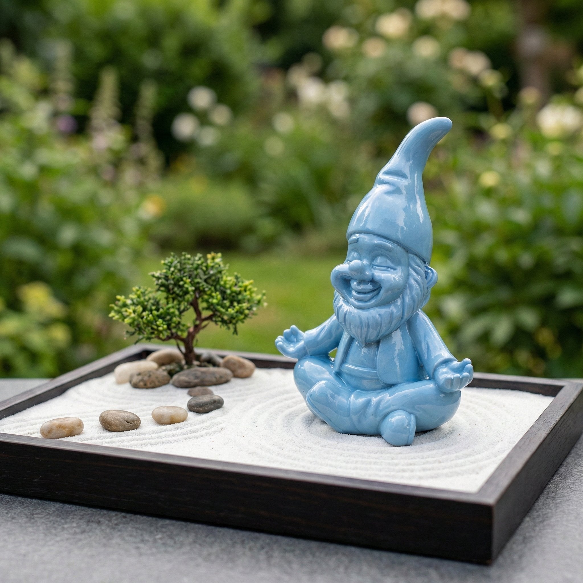 Yoga Gartenzwerg -GartenPoser- Zwerg Deko in Pastell Hochglanz 2 Größen 6 Farben (ZenPoser)