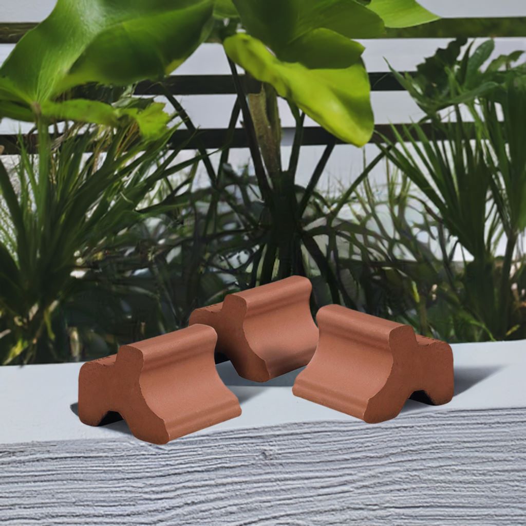 Füßchen für Blumenkübel 3er Set aus Ton | Blumentopf Füßchen Terracotta | Kübelfüße - Untersetzer Terracotta