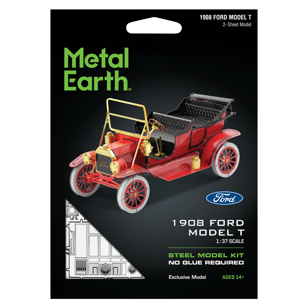 Metal Earth 1908 Ford Model T (Red) MMS051C Modellbausatz Puzzle DIY Bausatz präzise gelasert stabil langlebig