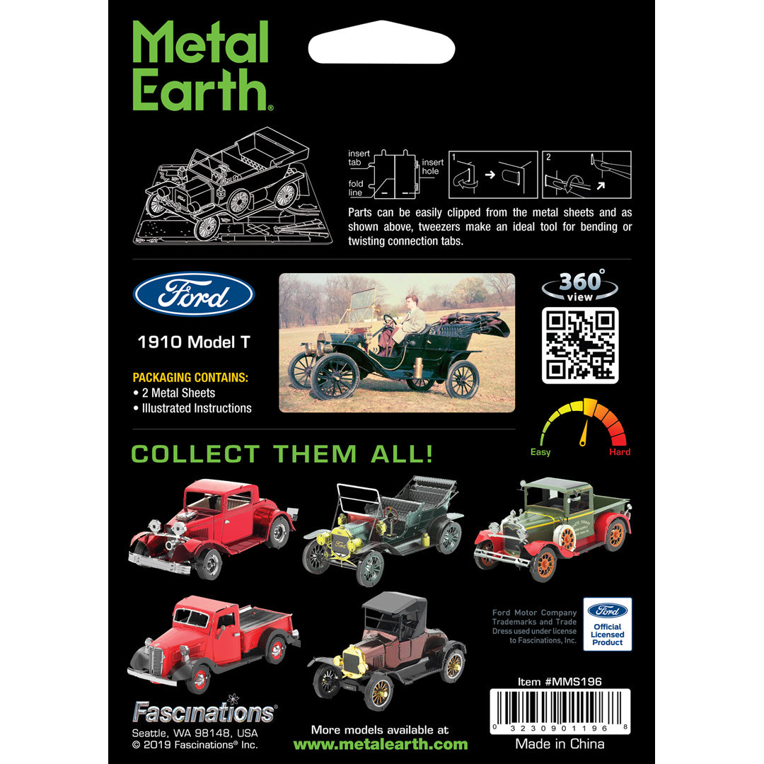 Metal Earth Ford - 1910 Model T MMS196 Modellbausatz Puzzle DIY Bausatz präzise gelasert stabil langlebig