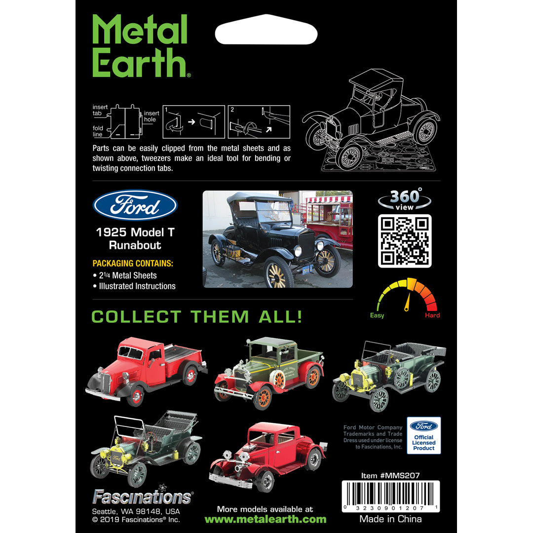 Metal Earth Ford - 1925 Ford T Runabout MMS207 Modellbausatz Puzzle DIY Bausatz präzise gelasert stabil langlebig
