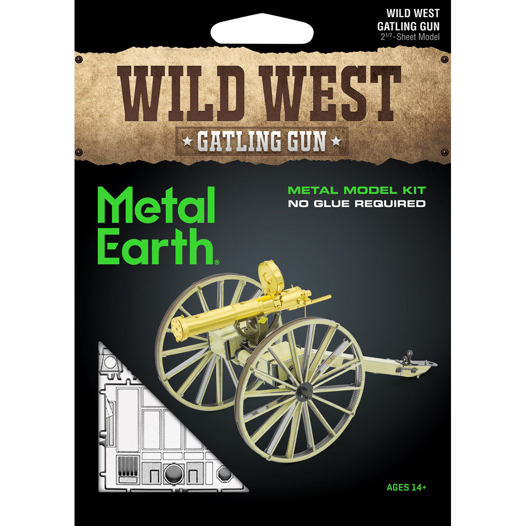 Metal Earth Wild West Gatling Gun MMS188 Modellbausatz Puzzle DIY Bausatz präzise gelasert stabil langlebig