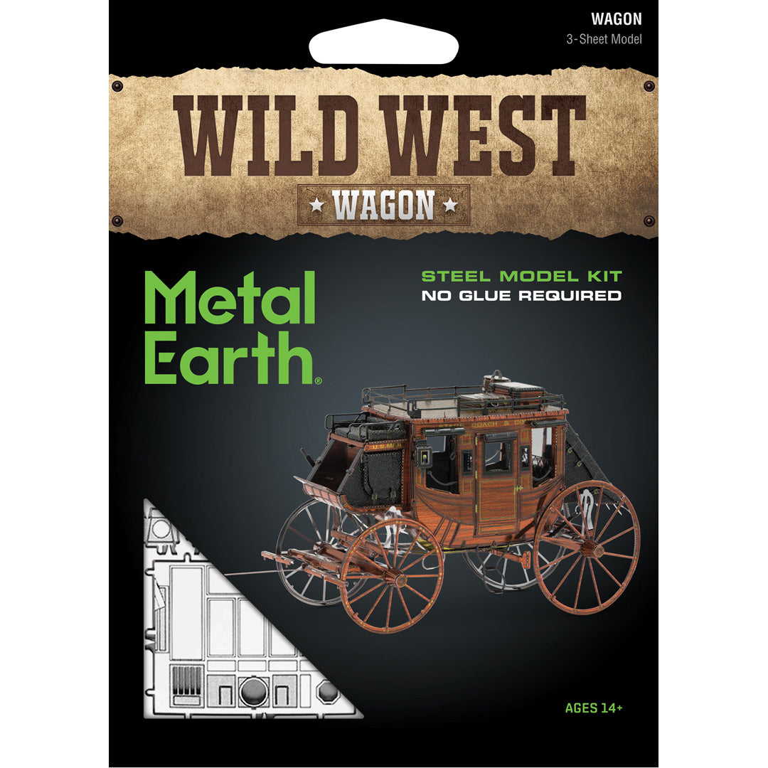 Metal Earth Wild West Stage Coach MMS189 Modellbausatz Puzzle DIY Bausatz präzise gelasert stabil langlebig