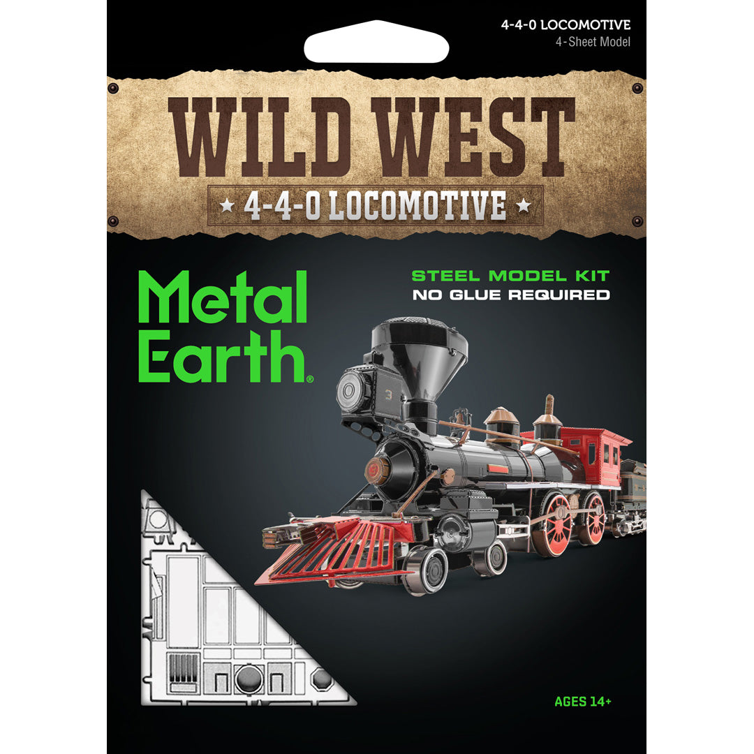 Metal Earth Wild West 4-4-0 Locomotive MMS191 Modellbausatz Puzzle DIY Bausatz präzise gelasert stabil langlebig