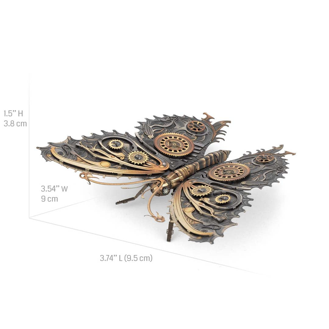 Metal Earth Steampunk Schmetterling (farbiges Modell) ME1021 Modellbausatz Puzzle DIY Bausatz präzise gelasert stabil langlebig
