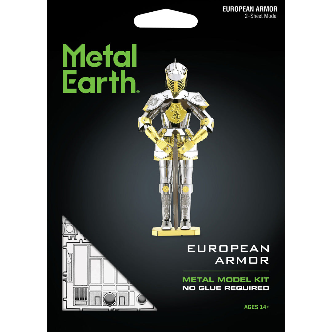 Metal Earth Armor European Knight MMS142 Modellbausatz Puzzle DIY Bausatz präzise gelasert stabil langlebig
