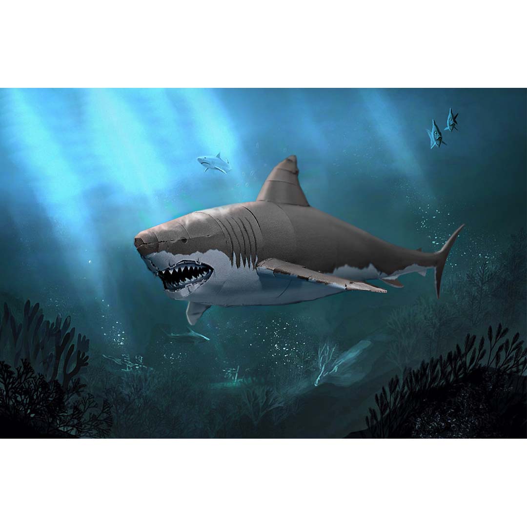 Metal Earth Great White Shark ME1008 Modellbausatz Puzzle DIY Bausatz präzise gelasert stabil langlebig
