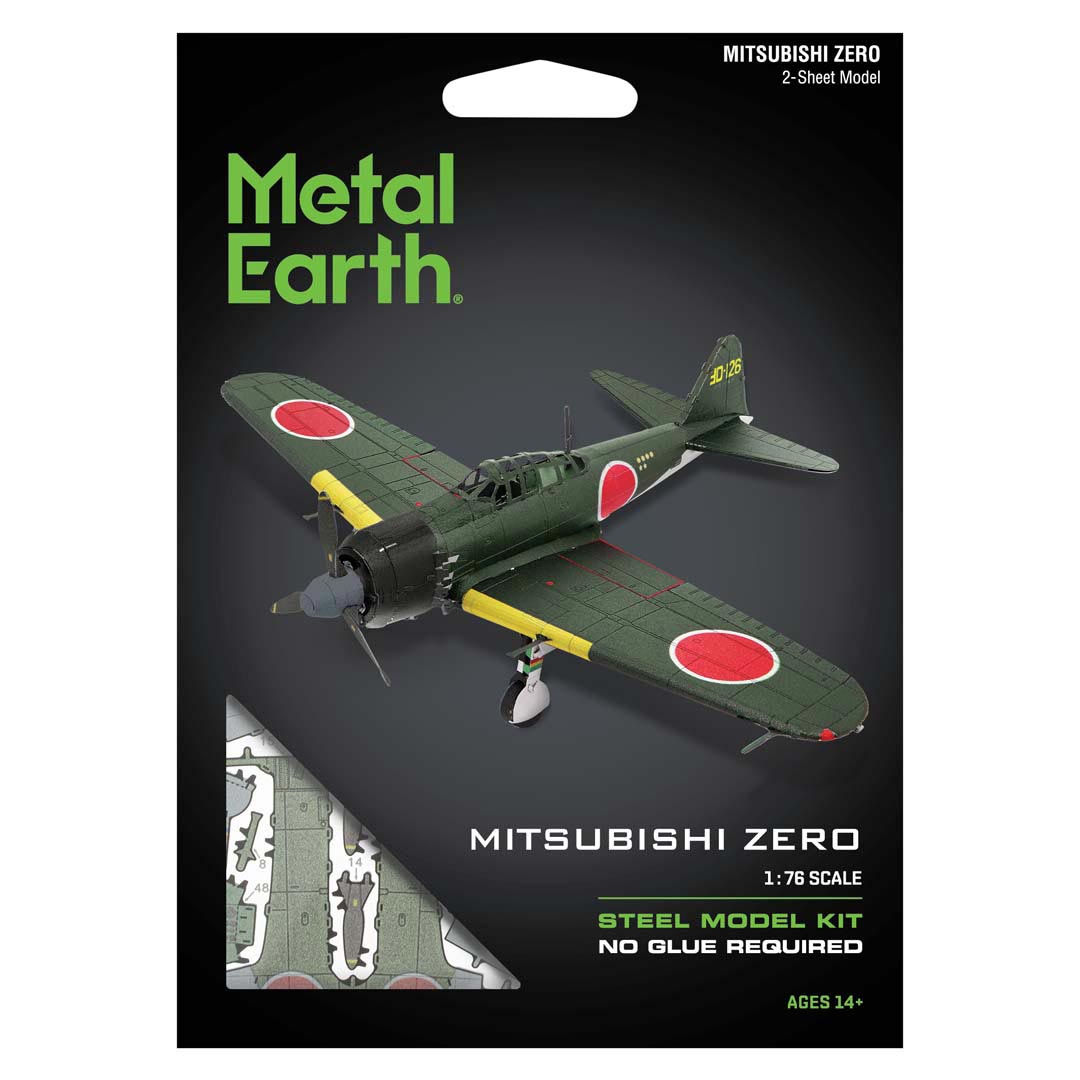 Metal Earth Mitsubishi Zero ME1012 Modellbausatz Puzzle DIY Bausatz präzise gelasert stabil langlebig