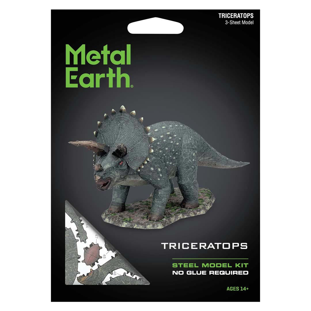 Metal Earth Triceratops (farbiges Modell) ME1011 Modellbausatz Puzzle DIY Bausatz präzise gelasert stabil langlebig