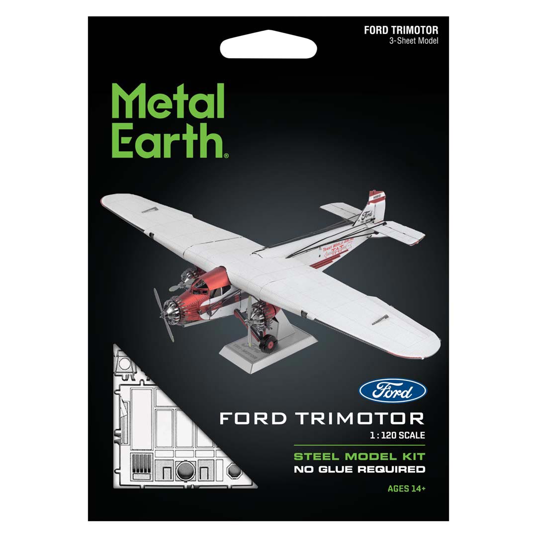 Metal Earth Ford Trimotor (Tin Goose) MMS467 Modellbausatz Puzzle DIY Bausatz präzise gelasert stabil langlebig