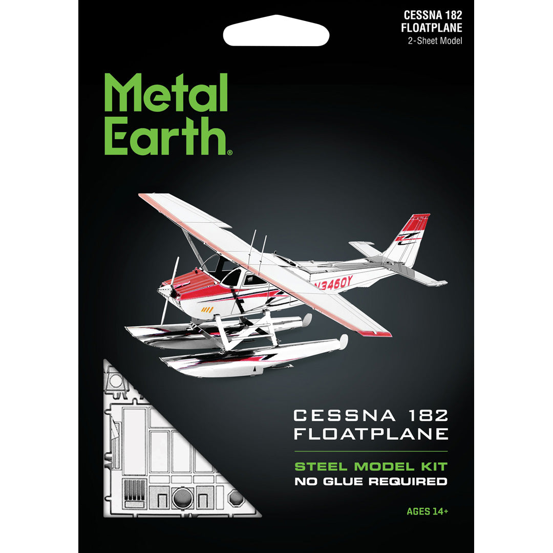 Metal Earth Cessna 182 Floatplane MMS111 Modellbausatz Puzzle DIY Bausatz präzise gelasert stabil langlebig