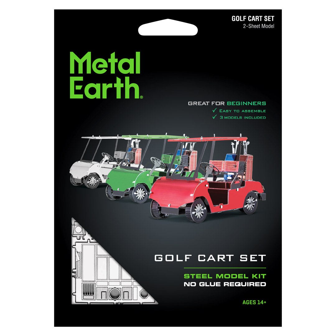 Metal Earth Golf Cart Set MMS108 Modellbausatz Puzzle DIY Bausatz präzise gelasert stabil langlebig