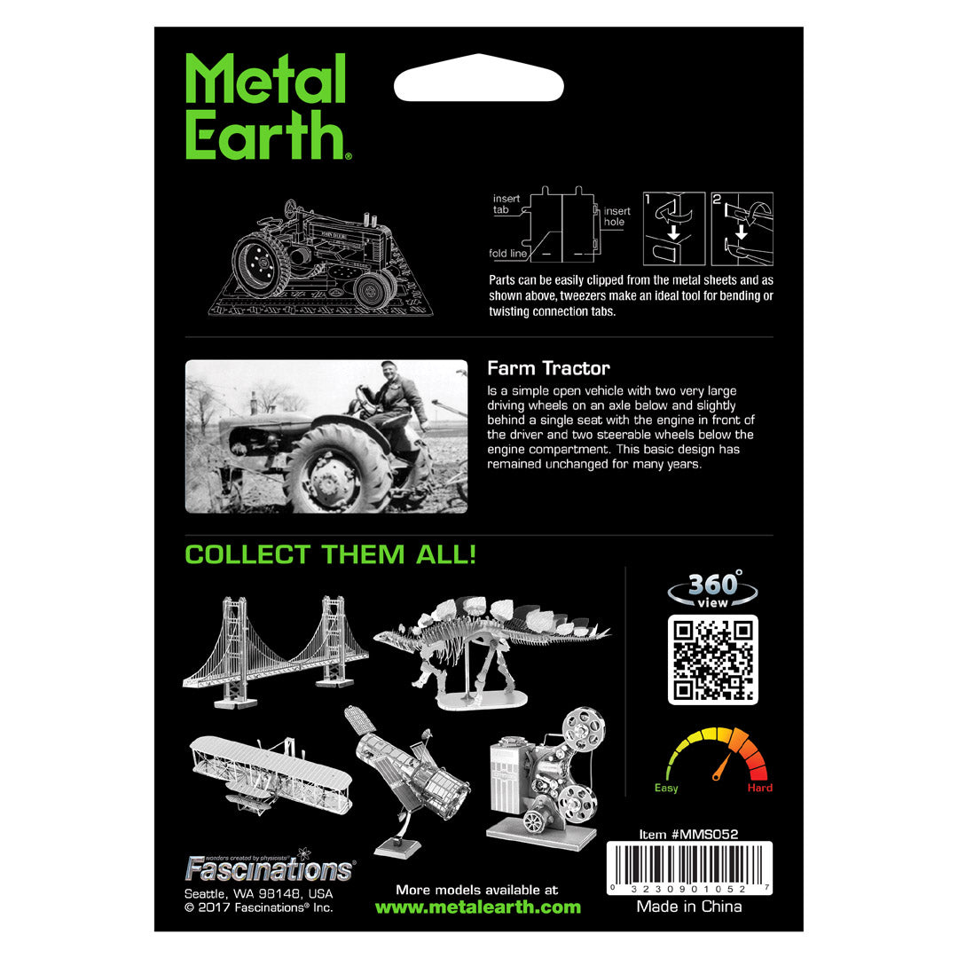 Metal Earth John Deere Model B Tractor MMS052 Modellbausatz Puzzle DIY Bausatz präzise gelasert stabil langlebig