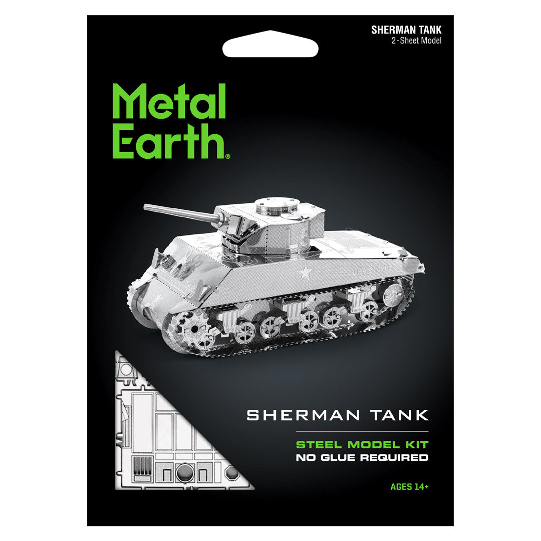 Metal Earth Sherman Tank MMS204 Modellbausatz Puzzle DIY Bausatz präzise gelasert stabil langlebig