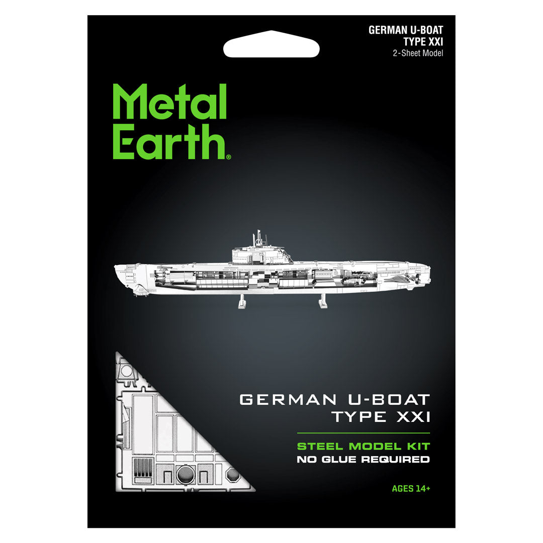 Metal Earth XXI German U-Boat Type XXI MMS121 Modellbausatz Puzzle DIY Bausatz präzise gelasert stabil langlebig