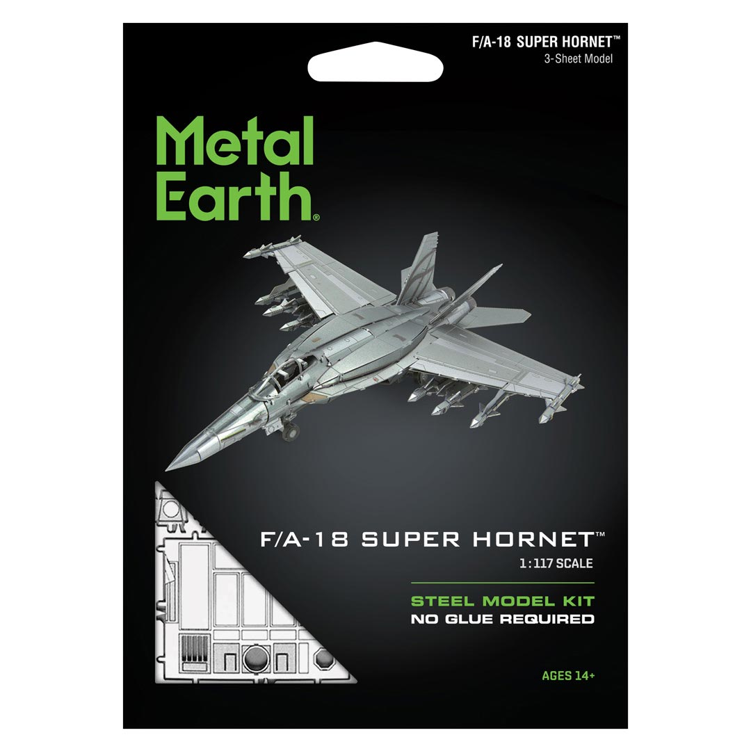 Metal Earth F/A-18 Super Hornet™ MMS459 Modellbausatz Puzzle DIY Bausatz präzise gelasert stabil langlebig