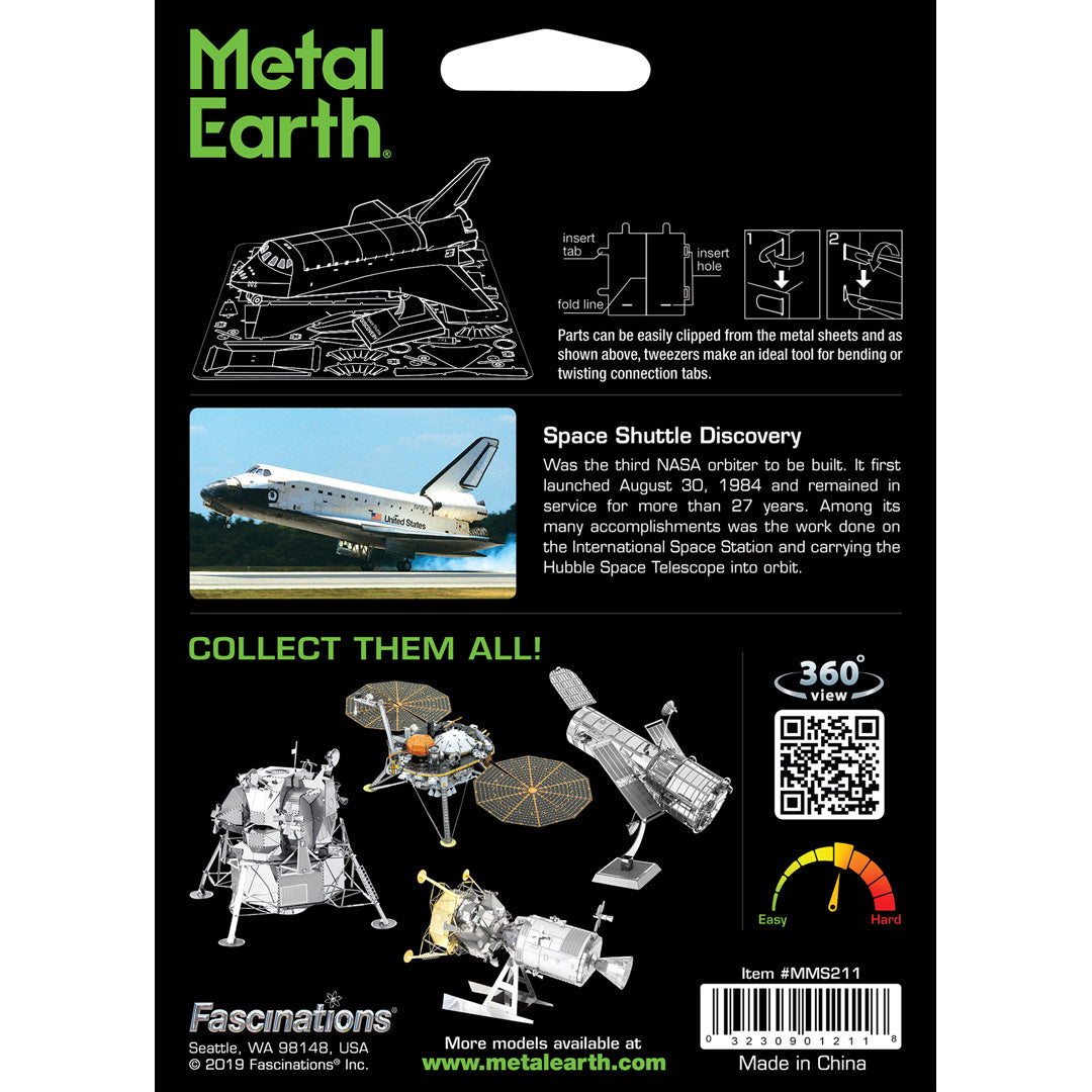 Metal Earth Space Shuttle Discovery (colored) MMS211 Modellbausatz Puzzle DIY Bausatz präzise gelasert stabil langlebig