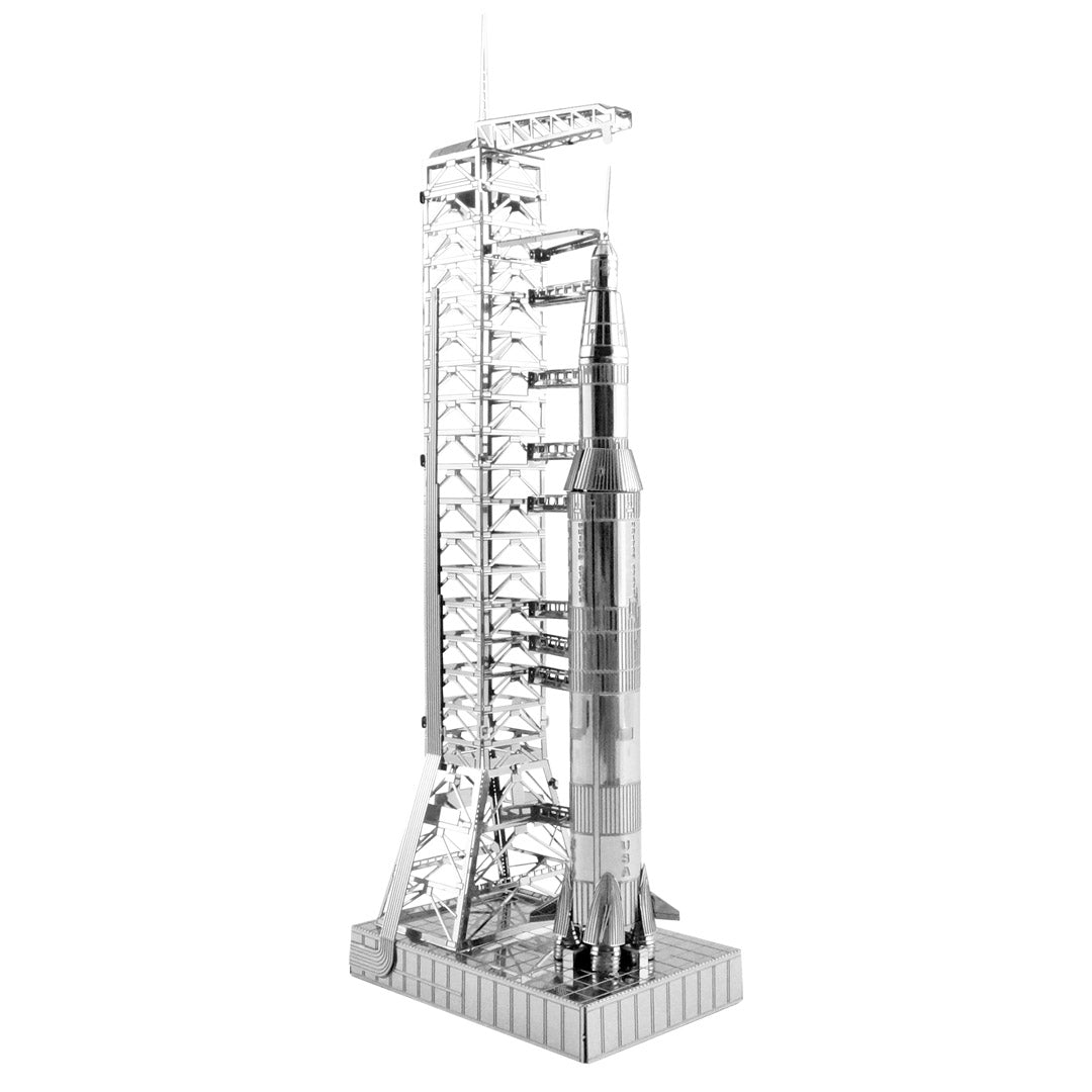 Metal Earth Apollo Saturn V mit Startrampe MMS167 Modellbausatz Puzzle DIY Bausatz präzise gelasert stabil langlebig