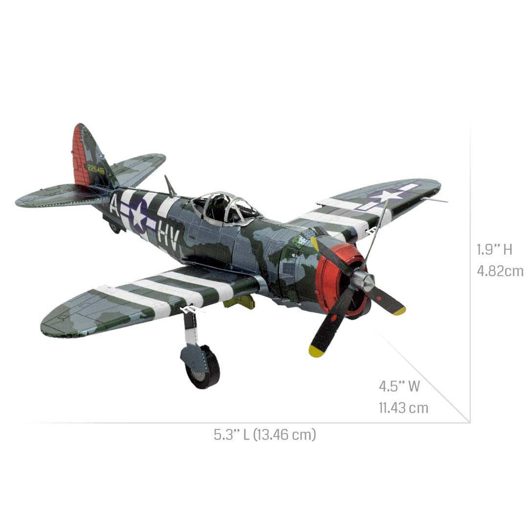 Metal Earth P47-Thunderbolt ME1002 Modellbausatz Puzzle DIY Bausatz präzise gelasert stabil langlebig
