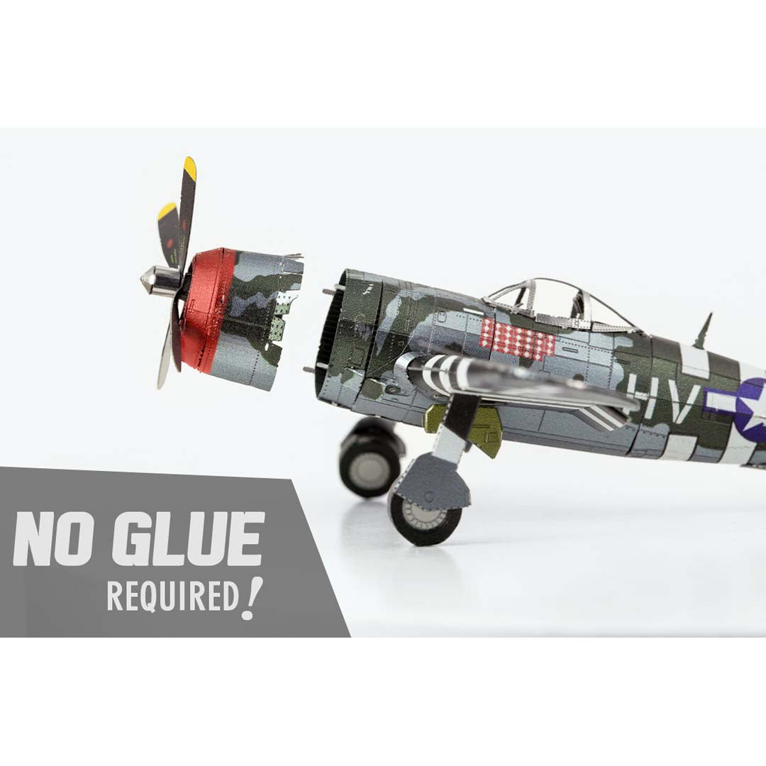 Metal Earth P47-Thunderbolt ME1002 Modellbausatz Puzzle DIY Bausatz präzise gelasert stabil langlebig