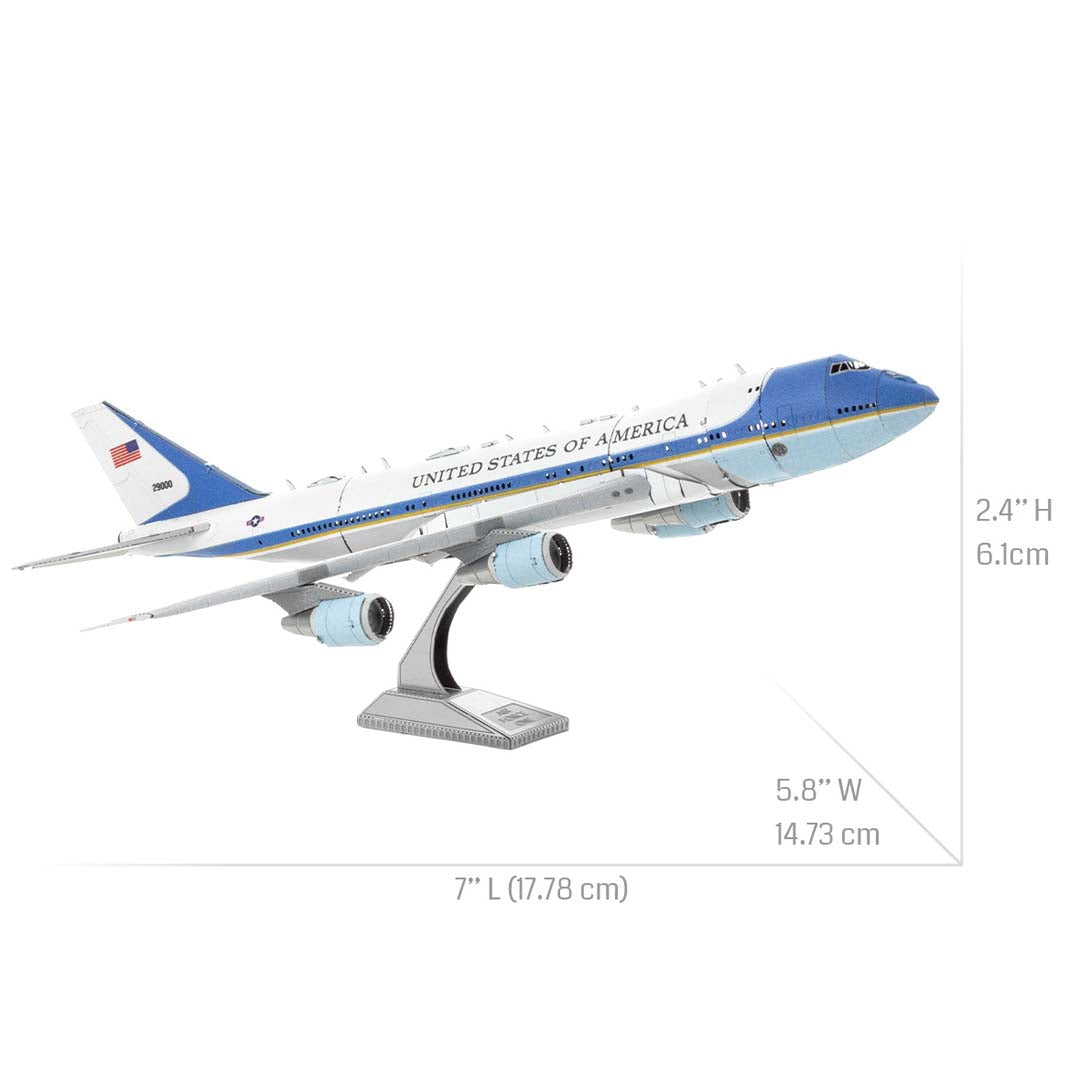 Metal Earth Air Force One ME1001 Modellbausatz Puzzle DIY Bausatz präzise gelasert stabil langlebig