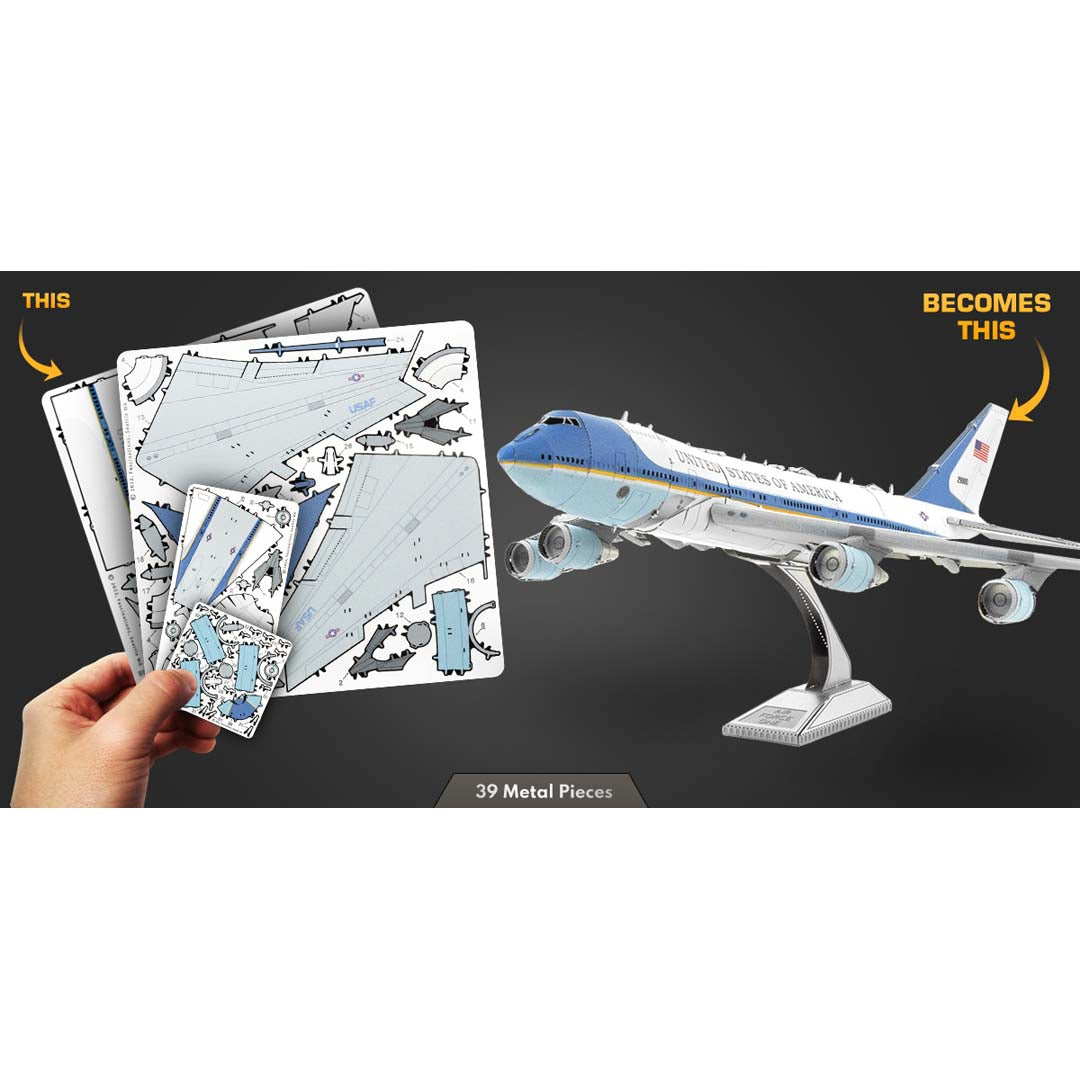 Metal Earth Air Force One ME1001 Modellbausatz Puzzle DIY Bausatz präzise gelasert stabil langlebig