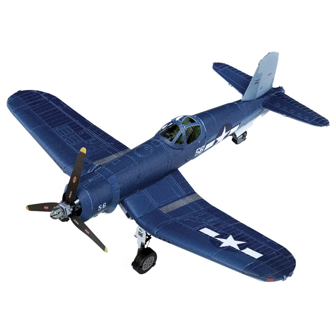 Metal Earth F4U Corsair (farbiges Modell) ME1030 Modellbausatz Puzzle DIY Bausatz präzise gelasert stabil langlebig