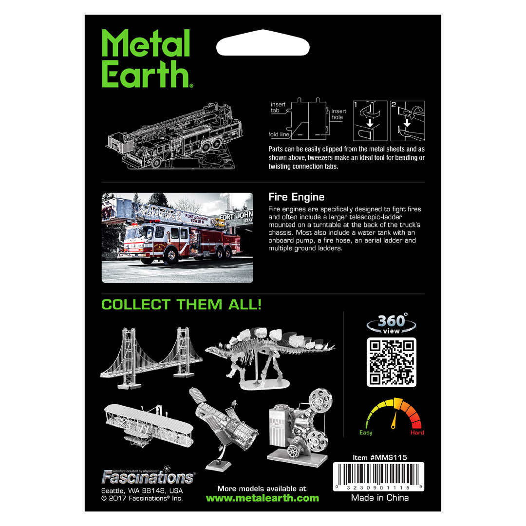 Metal Earth Fire Truck MMS115 Modellbausatz Puzzle DIY Bausatz präzise gelasert stabil langlebig