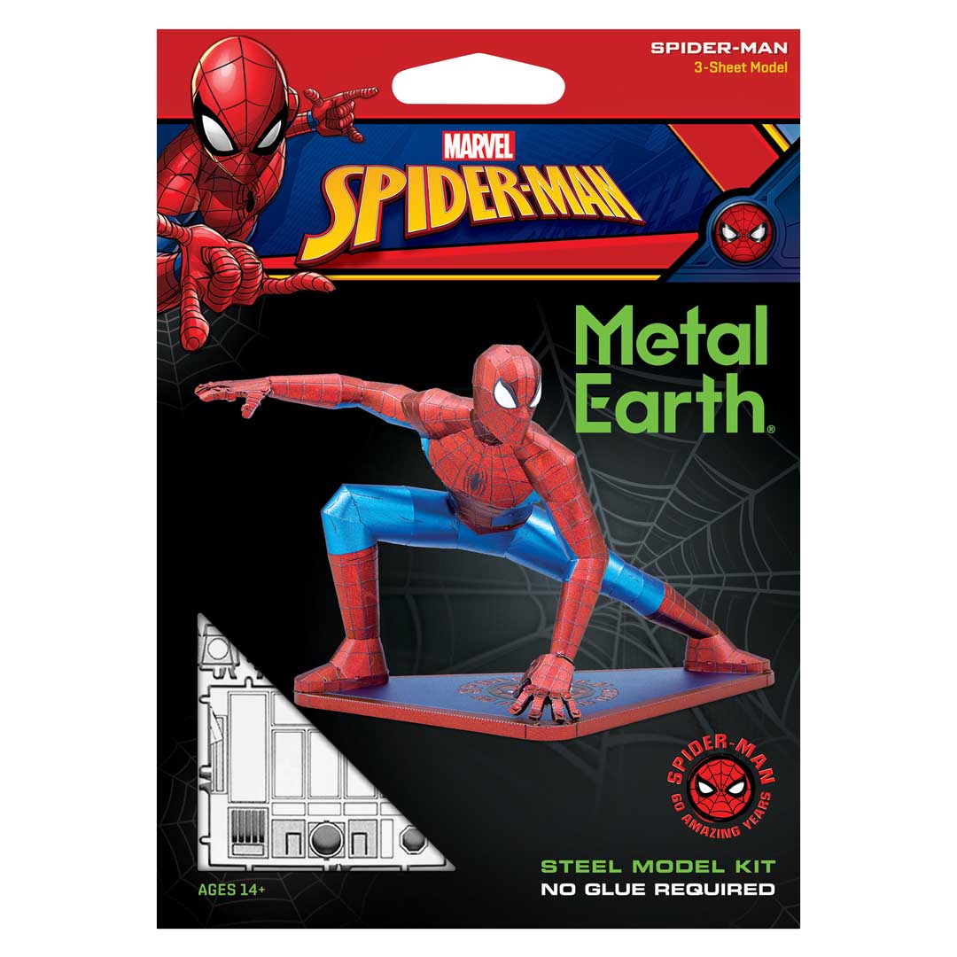 Metal Earth Marvel: Spider-Man, farbig MMS474 Modellbausatz Puzzle DIY Bausatz präzise gelasert stabil langlebig