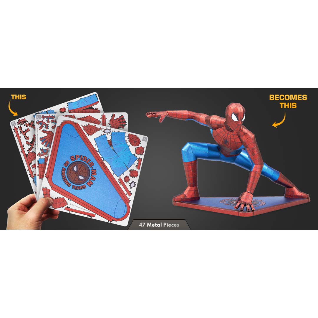 Metal Earth Marvel: Spider-Man, farbig MMS474 Modellbausatz Puzzle DIY Bausatz präzise gelasert stabil langlebig