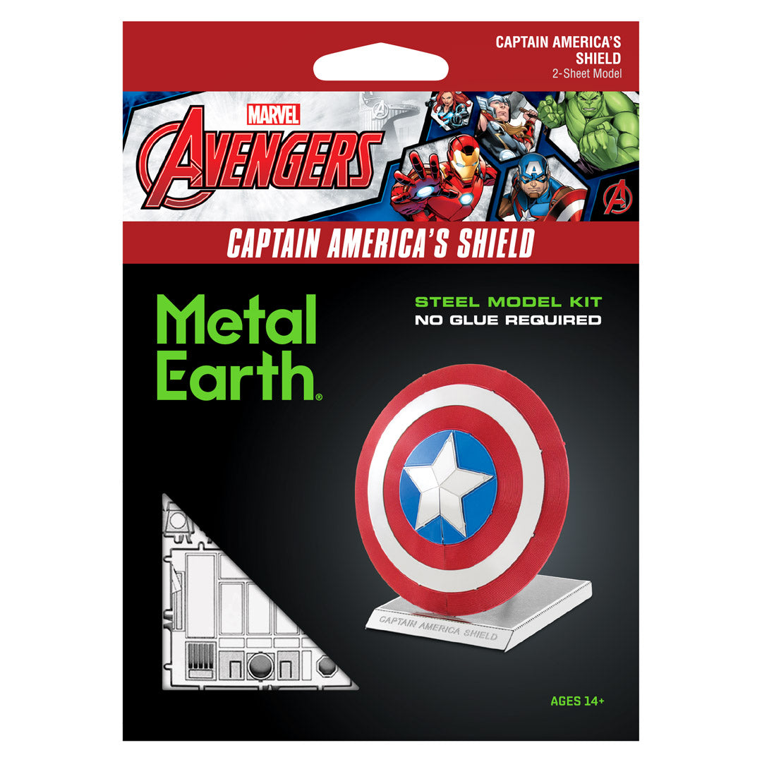 Metal Earth Marvel Avenger CptAm Shield MMS321 Modellbausatz Puzzle DIY Bausatz präzise gelasert stabil langlebig