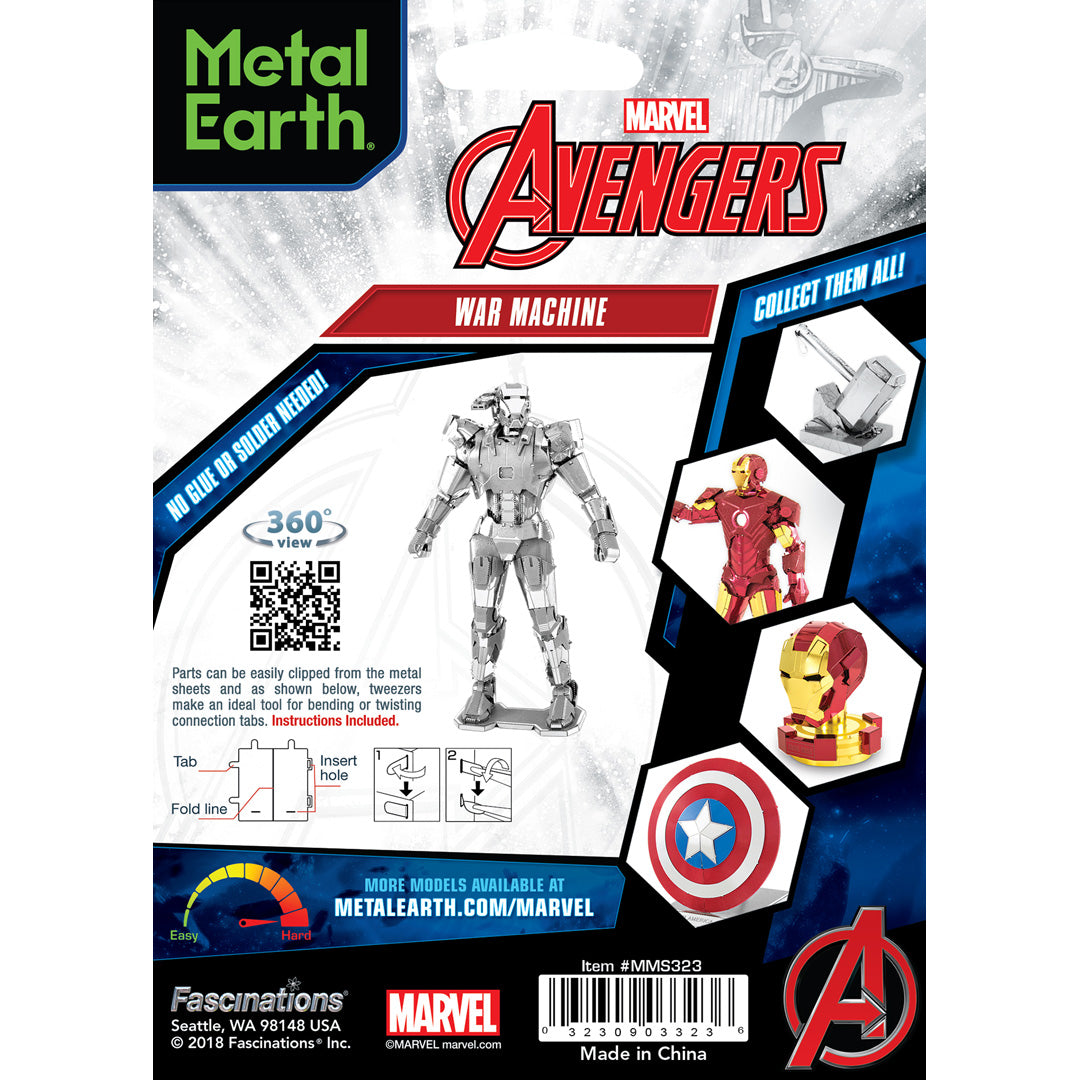 Metal Earth Marvel Avenger War Machine MMS323 Modellbausatz Puzzle DIY Bausatz präzise gelasert stabil langlebig