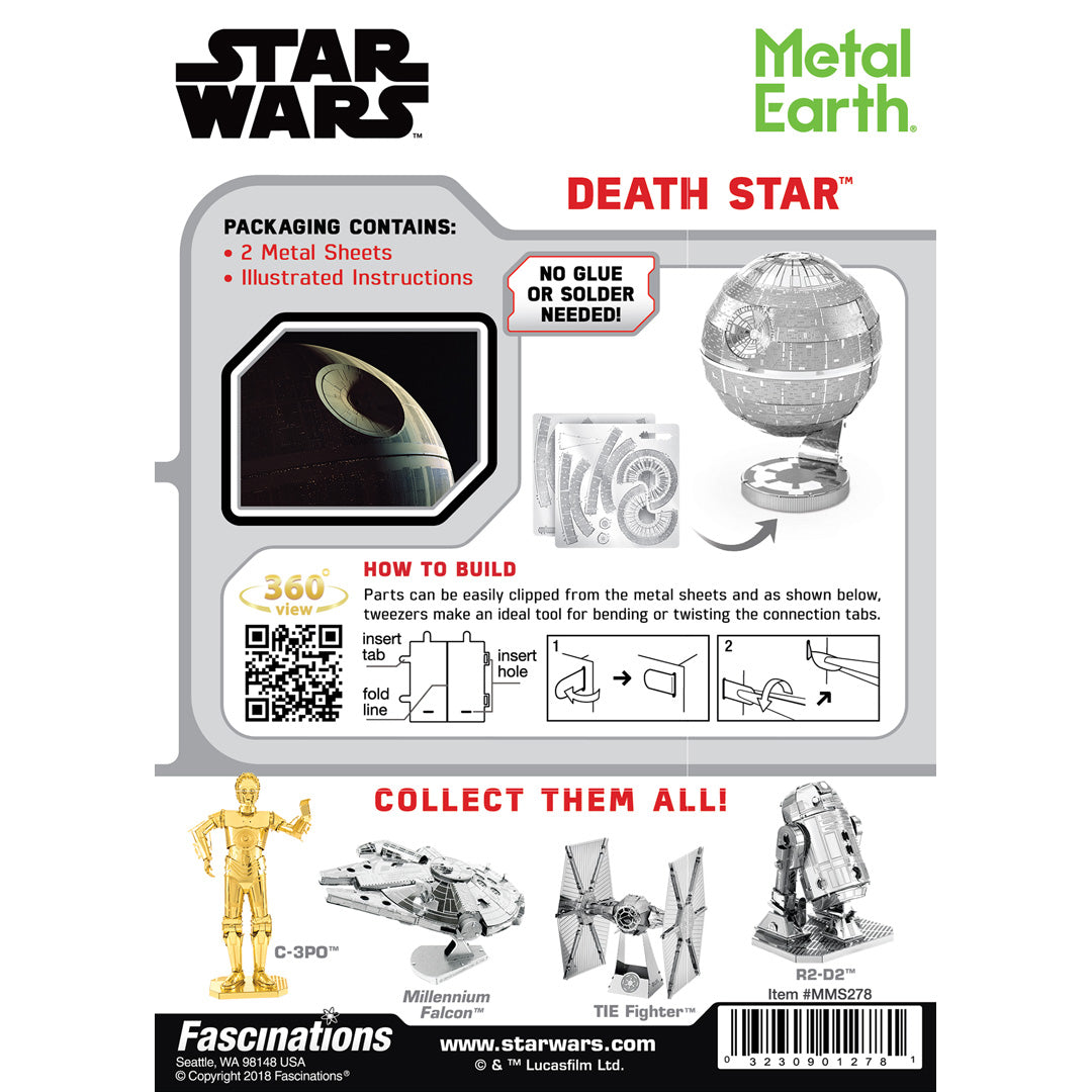 Metal Earth STAR STAR WARS Death Star MMS278 Modellbausatz Puzzle DIY Bausatz präzise gelasert stabil langlebig