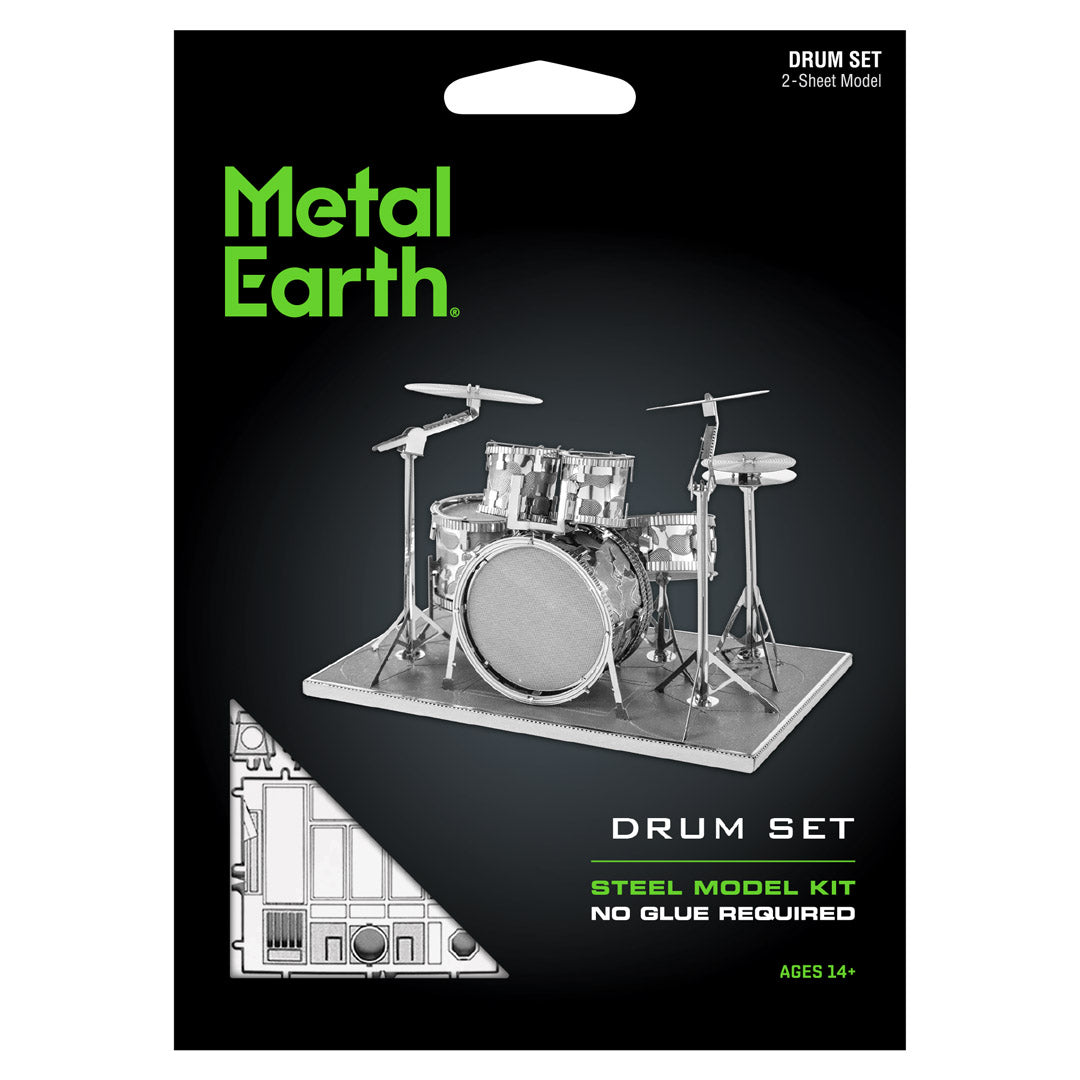 Metal Earth Drum Set MMS076 Modellbausatz Puzzle DIY Bausatz präzise gelasert stabil langlebig