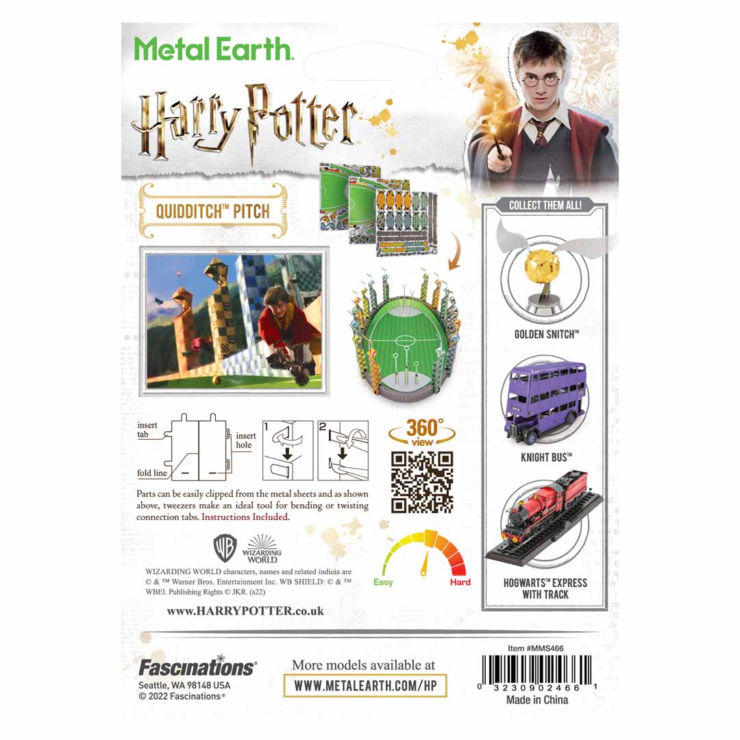 Metal Earth Harry Potter Quidditch Pitch MMS466 Modellbausatz Puzzle DIY Bausatz präzise gelasert stabil langlebig