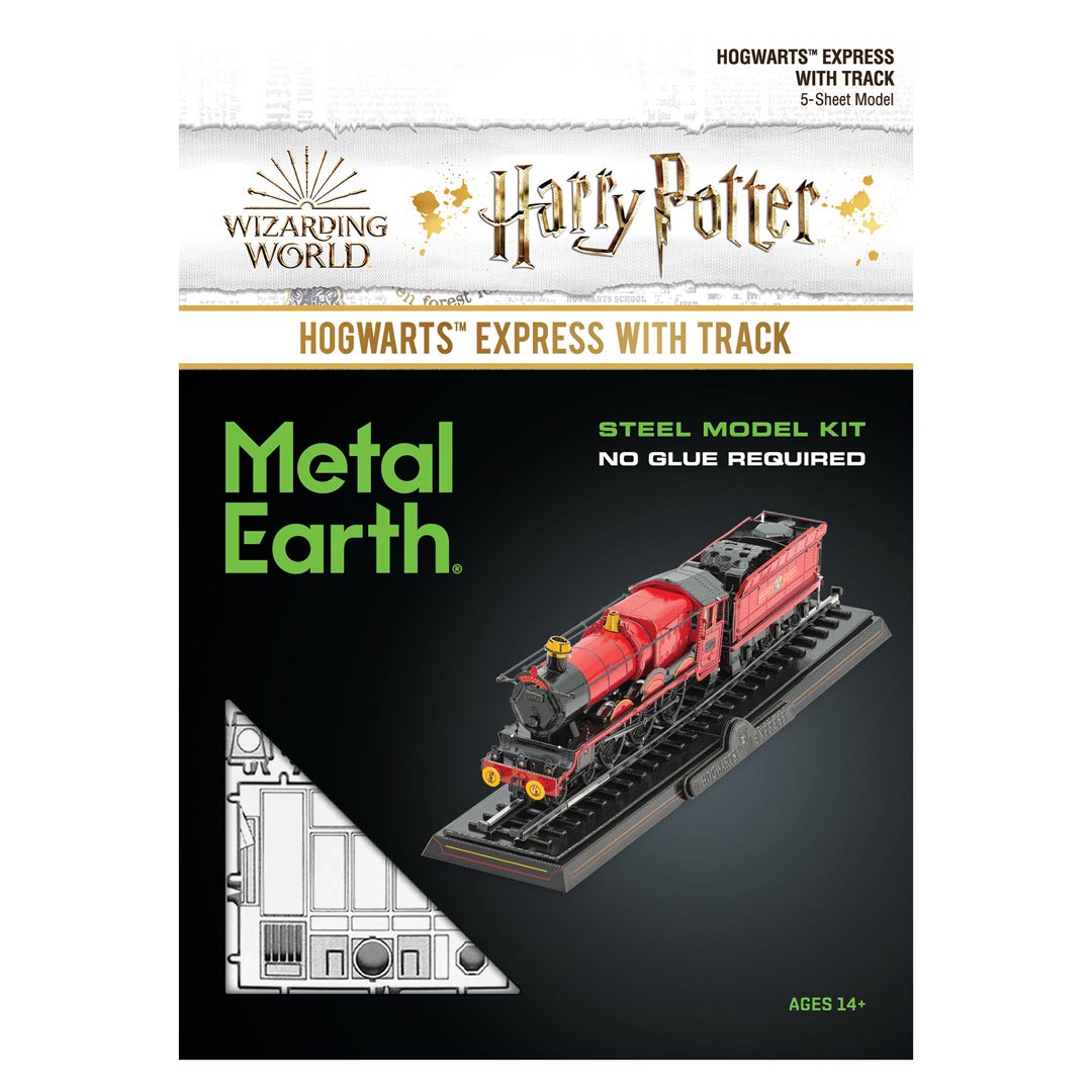 Metal Earth Harry Potter Hogwarts Express Train mit Schienen (colored) MMS477 Modellbausatz Puzzle DIY Bausatz präzise gelasert stabil langlebig