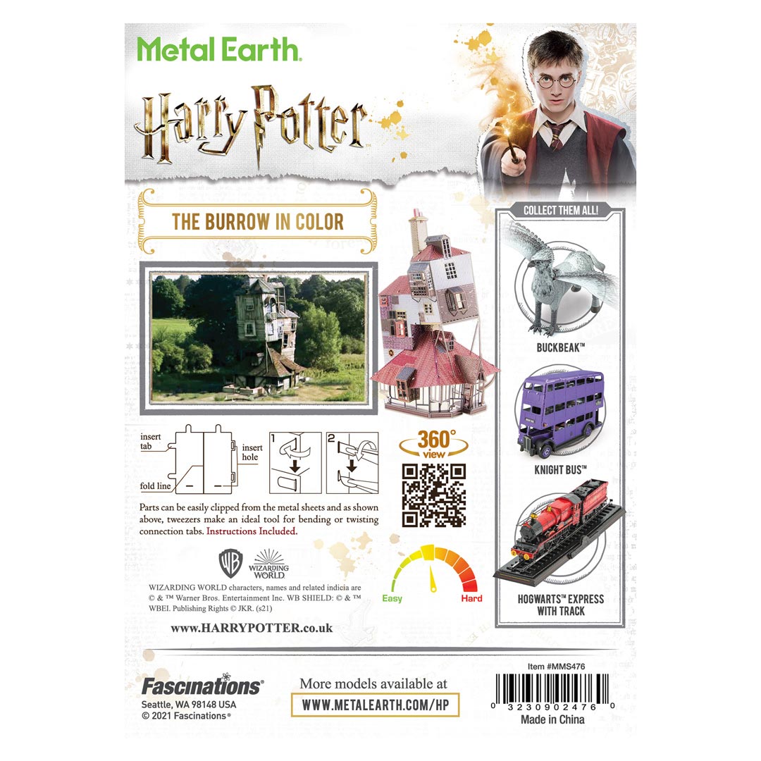 Metal Earth Harry Potter The Burrow (colored) MMS476 Modellbausatz Puzzle DIY Bausatz präzise gelasert stabil langlebig