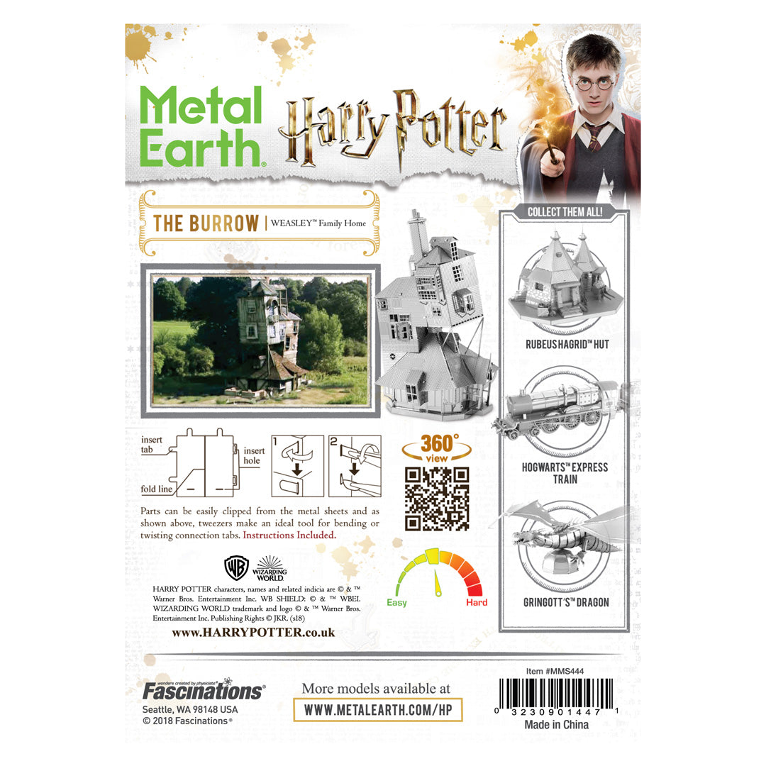 Metal Earth Harry Potter the Burrow MMS444 Modellbausatz Puzzle DIY Bausatz präzise gelasert stabil langlebig