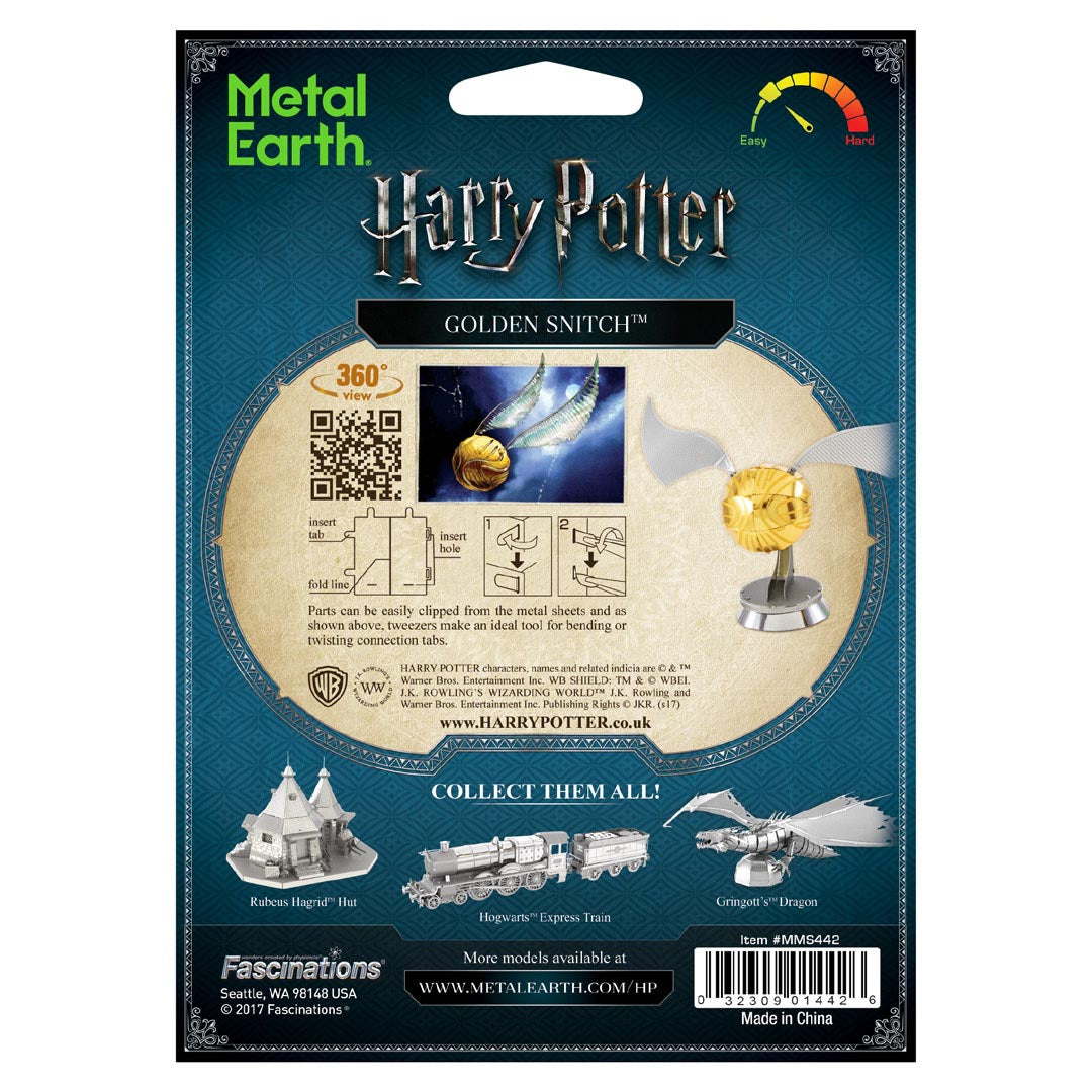 Metal Earth Harry Potter Golden Snitch MMS442 Modellbausatz Puzzle DIY Bausatz präzise gelasert stabil langlebig