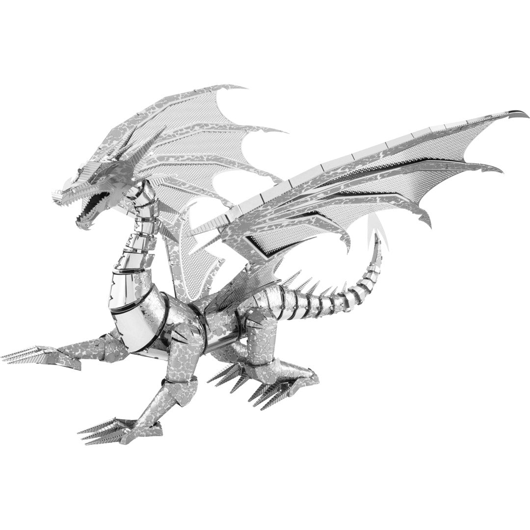 Metal Earth Premium Series Silver Dragon ICX023 Modellbausatz Puzzle DIY Bausatz präzise gelasert stabil langlebig