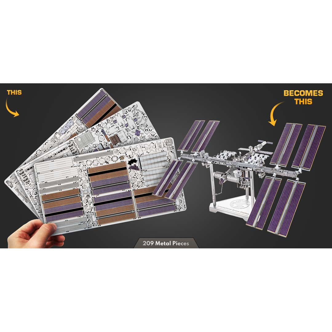 Metal Earth ISS Premium Series International Space Station (ISS) ICX140 Modellbausatz Puzzle DIY Bausatz präzise gelasert stabil langlebig