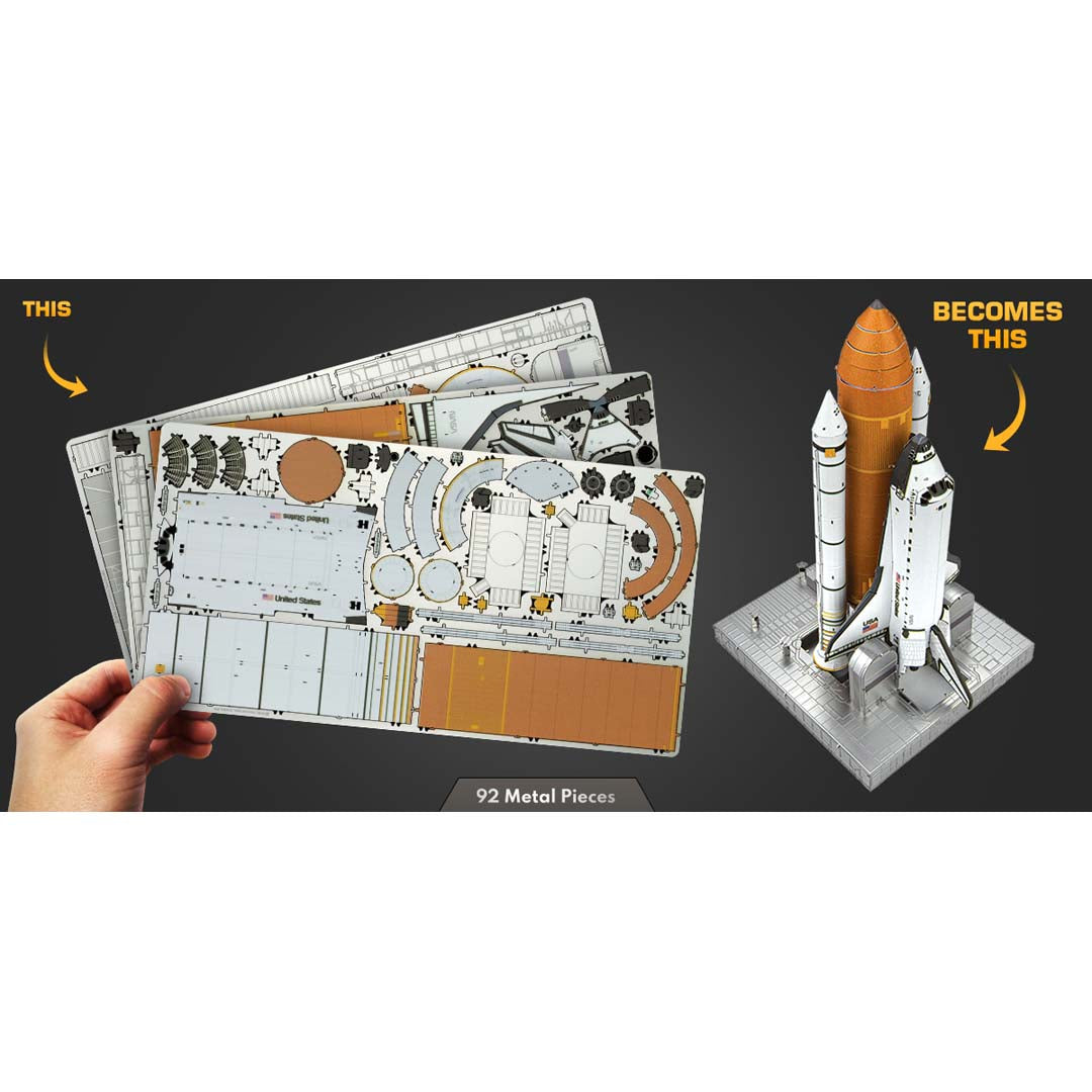 Metal Earth Premium Series Space Shuttle Launch Kit ICX227 Modellbausatz Puzzle DIY Bausatz präzise gelasert stabil langlebig