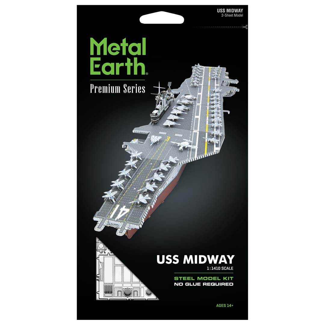 Metal Earth USS Premium Series USS Midway PS2003 Modellbausatz Puzzle DIY Bausatz präzise gelasert stabil langlebig
