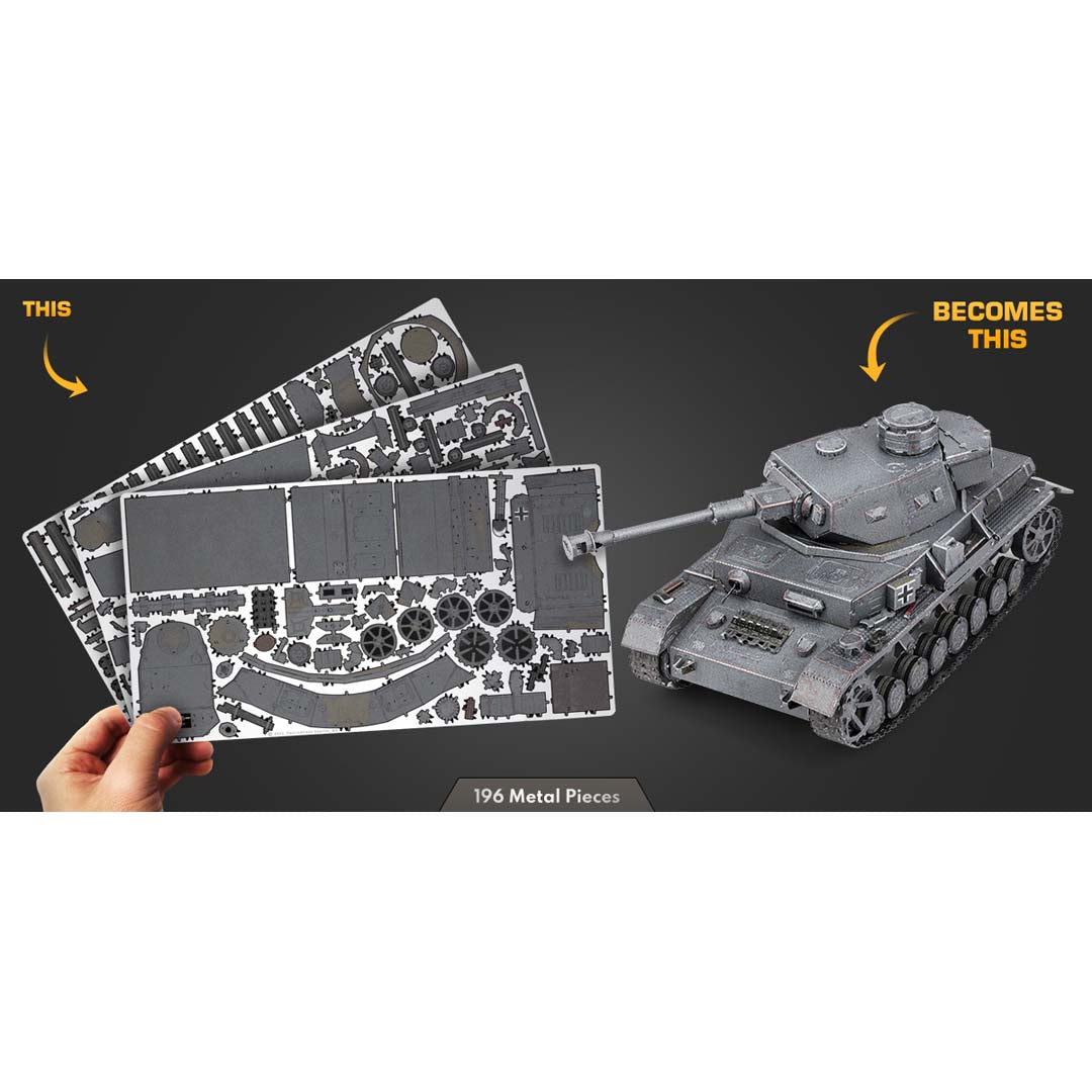 Metal Earth IV Premium Series Panzer IV PS2001 Modellbausatz Puzzle DIY Bausatz präzise gelasert stabil langlebig