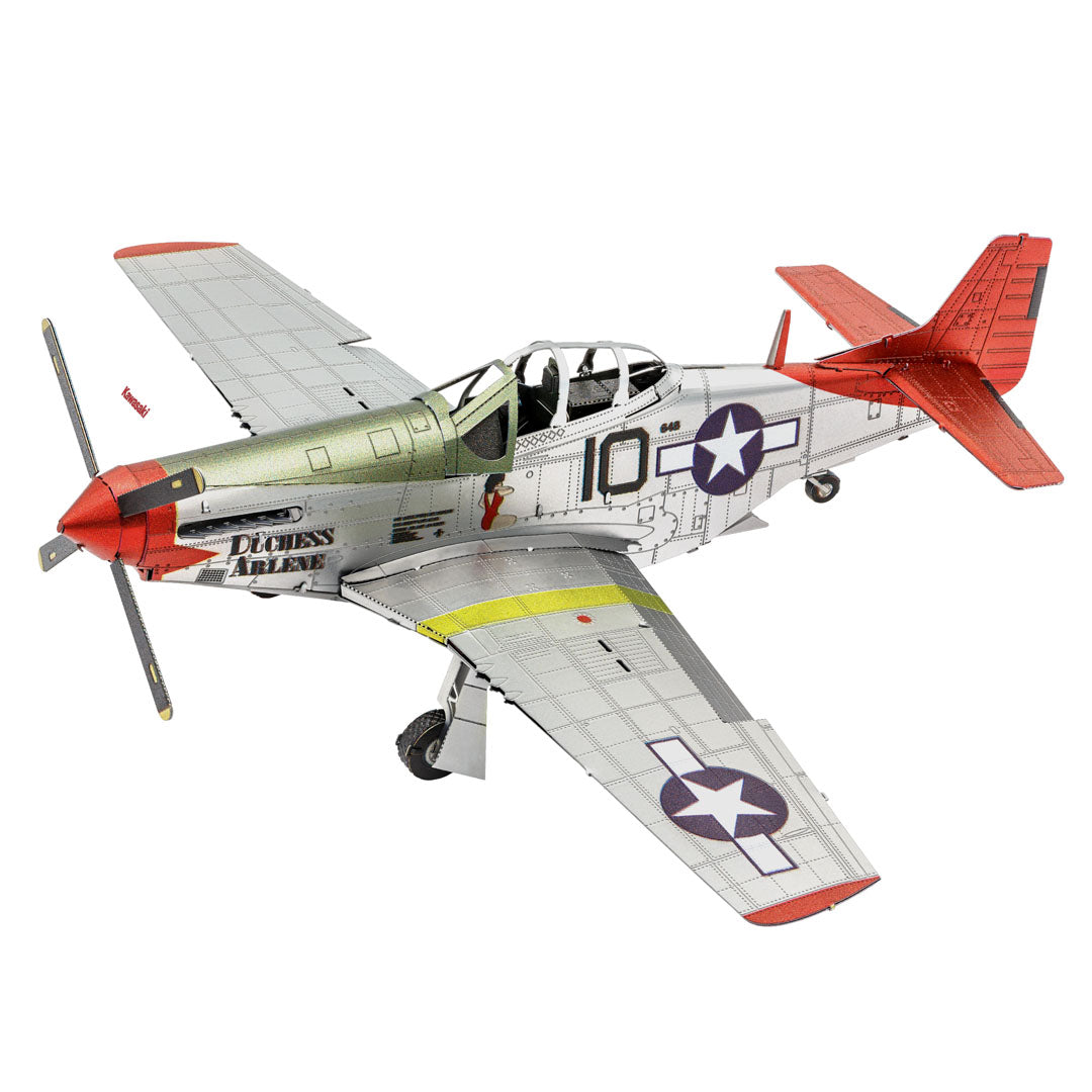 Metal Earth Premium Series Tuskegee Airmen P-51D Mustang ICX142 Modellbausatz Puzzle DIY Bausatz präzise gelasert stabil langlebig