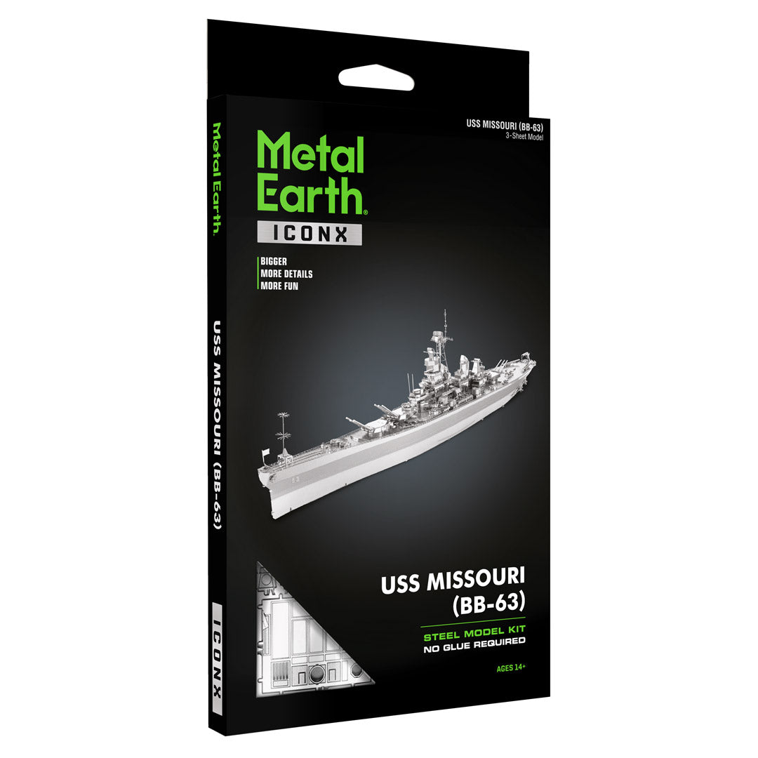 Metal Earth USS Premium Series USS Missouri ICX111 Modellbausatz Puzzle DIY Bausatz präzise gelasert stabil langlebig